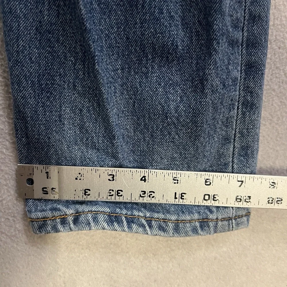 Levis 505 Jeans Men's 36x32 Blue Denim Regular Fit Straight Leg Logo Medium Wash